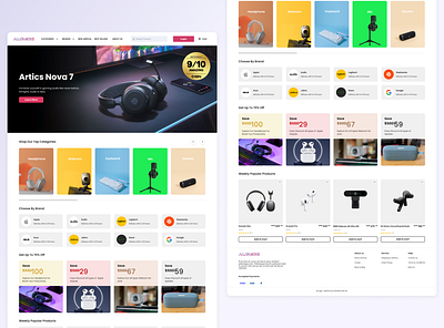 Home of Alomos - Tech eCommerce app design ui ux