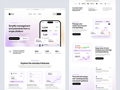 payix. Fintech Landing Page 💸 fintech platform online banking saas