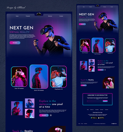 VR Landing Page dailyui desigh design graphic design ui ux