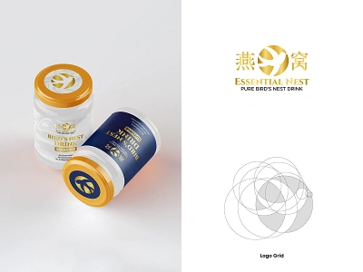 Essential Nest – Bird’s Nest Drink bird bird nest bird nest drink brand design calendar golden ratio grid label logo logo design logo designer logomark logos mockup packaging paper bag pictorial logo portfolio thanks card visual identity