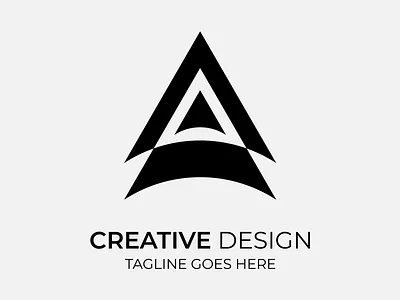 Creative A letter Modern Monochrome Logo Design a logo illustration