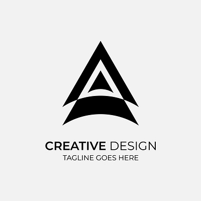 Creative A letter Modern Monochrome Logo Design a logo illustration