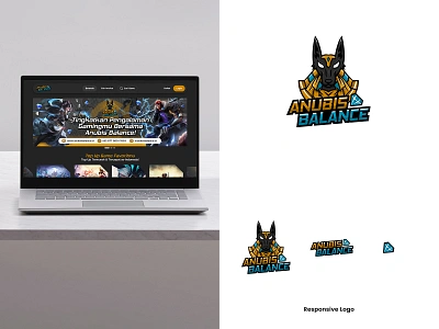 Anubis Balance – Game Top Up Website anubis anubis logo brand design character dog game logo logo design logo designer logo icon logomark logotype mascot mockup portfolio responsive logo top up game top up website visual identity website