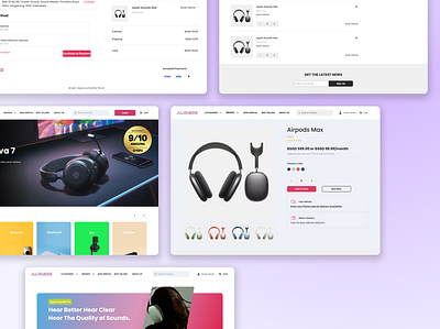 UI of Alomos - Tech eCommerce saas ui ux webdesign