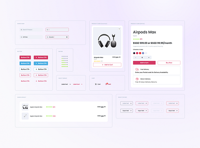 Alomos Design System - Tech eCommerce component ui ux