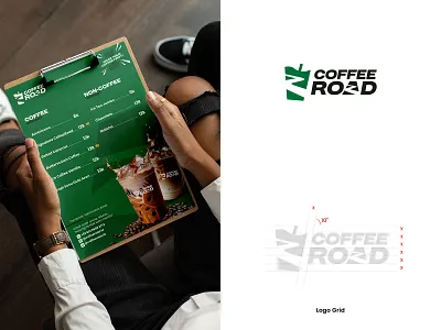 CoffeeRoad – Pop Up Cafe brand design business card cafe coffee coffee carts coffee shop cup franchise grid logo logo design logomark menu design minimalist logo mockup pictorial logo pop up coffee shop portfolio road visual identity