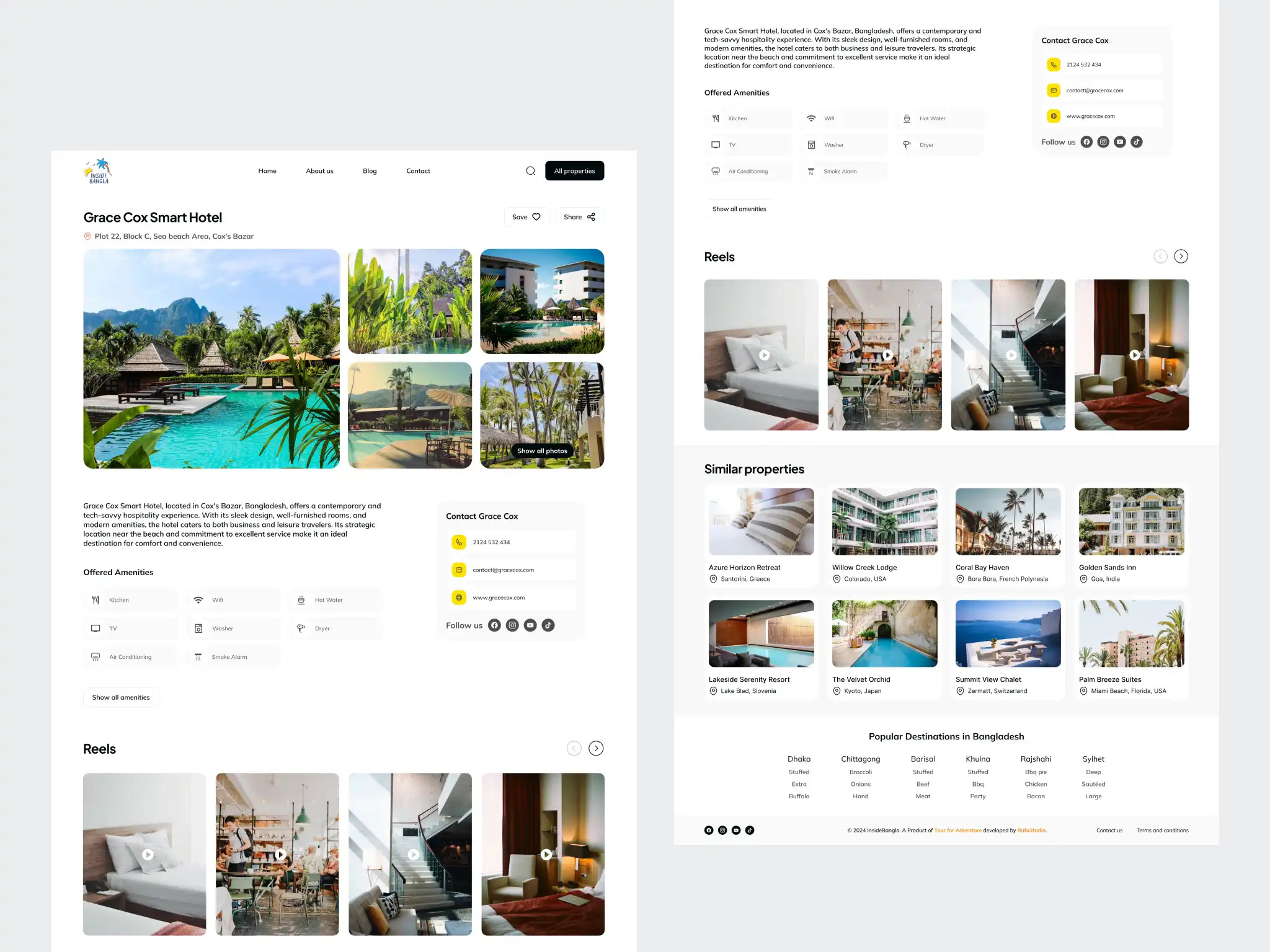 Example of Minimal Web Template For Webflow