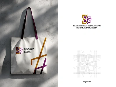 UNOFFICIAL LOGO – Kementerian Kebudayaan Republik Indonesia abstract logo bag batik kawung pattern borobudur temple brand design competition contest grid indonesia lanyard logo logo design logomark ministry of culture mockup modern logo portfolio unofficial logo visual identity