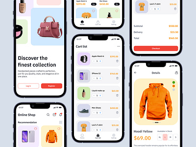 E-commerce - Mobile App Project add to cart animation app app design e commerce e commerce app e commerce logo e commerce template firqah firqah lab mobile app mobile ui online shopping online store shop shopping shopping app ui ui designer ux