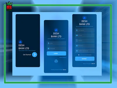 DESH BANK LTD APP Design apps design he1a1 ui ux