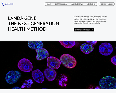 Genetics Startup Landing Page animation blog genetic graphic design home landing minimal ui web