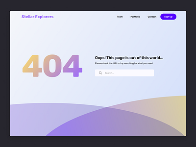 404 Page #2 design typography ui ux