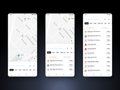 Fuel Finder App Redesign app application design fuel fuel app map mobile app ui ui design