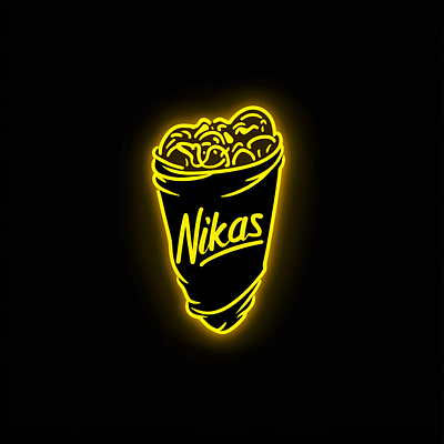 Logo for shawarma cafe "Nikas" logo product design