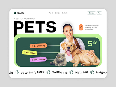 Pet care website design idea branding cat brand cat food cat website design dog brand dog health dog website ecommercedesign figma design figma template lifestyle brand pet brand pet care pet food pet health pet medical pet website design ui design