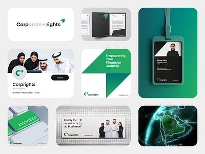 Corprights™ arabic logo brand identity branding c alphabet logo c logo design financial logo gradient logo graphic design green logo growth logo innovation logo logo minimal mockup modern saudi saudi arabia ui