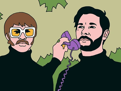 Pick up the phone, it's The Mellons! illustration rock and roll the mellons