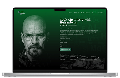 Day 10: UI Challenge - Heisenberg’s Chemistry Class Product Page breaking bad daily ui design desktop figma illustration mobile app ui uiux