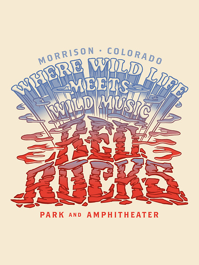 Red Rocks Park and Amphitheater - Concept 1 branding design graphic design illustration logo typography vector