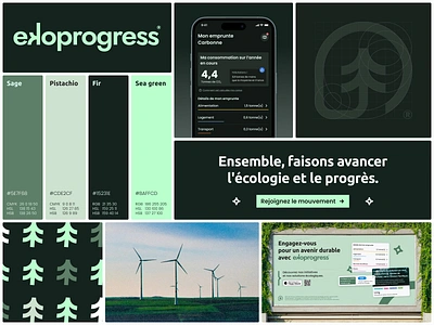 Branding & UI Design for Ekoprogress branding design eco ecology graphic design green logo print progress typography ui vector visuel