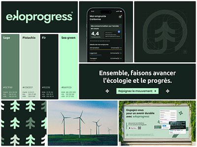 Branding & UI Design for Ekoprogress branding design eco ecology graphic design green logo print progress typography ui vector visuel