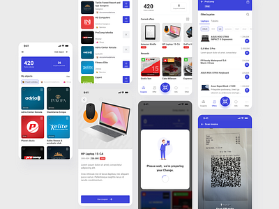 Kusur loyalty APP UI app design interface kusur loyalty modern ui ux