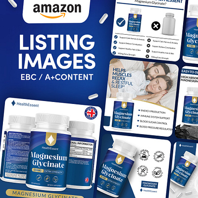 Amazon Listing Infographic Images | Magnesium Glycinate a content amazon ebc amazon listing amazon listing images ebc design infographic listing images magnesium glycinate product infographic supplement