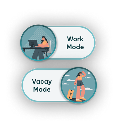 Day 13: UI Challenge - Mood Switch Toggle for a Travel App application button daily ui design figma graphic design illustration inspiration mobile app toggle toggle button travel app ui ui design uiux