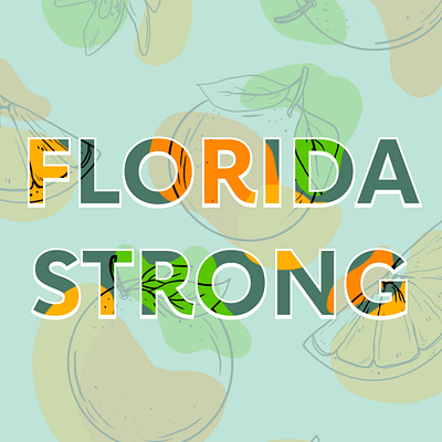 Florida Strong brand brand assets branding design fl florida floridastrong graphic graphic design hurricane illustrate illustration logo orange strength strong vector