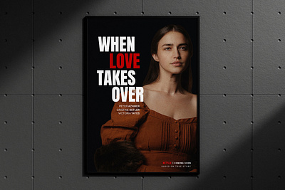 WHEN LOVE TAKES OVER - Movie Poster Artwork arabic design arabic flyer film poster film poster design flyer artwork flyer design flyer template graphic design illustration artwork illustration design minimal flyer movie poster poster design social media design