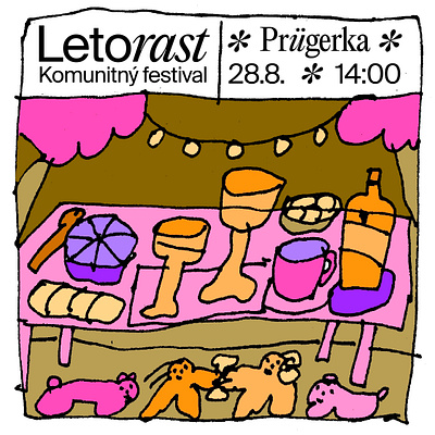 COMMUNITY FESTIVAL - LETORAST analogillustration festivaldesign handdrawnposter illustration visualidentity