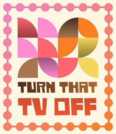 tv off gradients graphic design