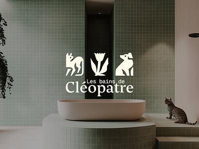 Les bains de Cléopatre - Branding animal branding cat cleopatre desgin dog egypte graphic design illustration interaction design interface logo luxe ui user experience ux ux design web design website website design