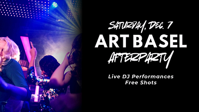 Art Basel After Party Template Design animated bar canva design events finch graphic design miami motion graphics presentation