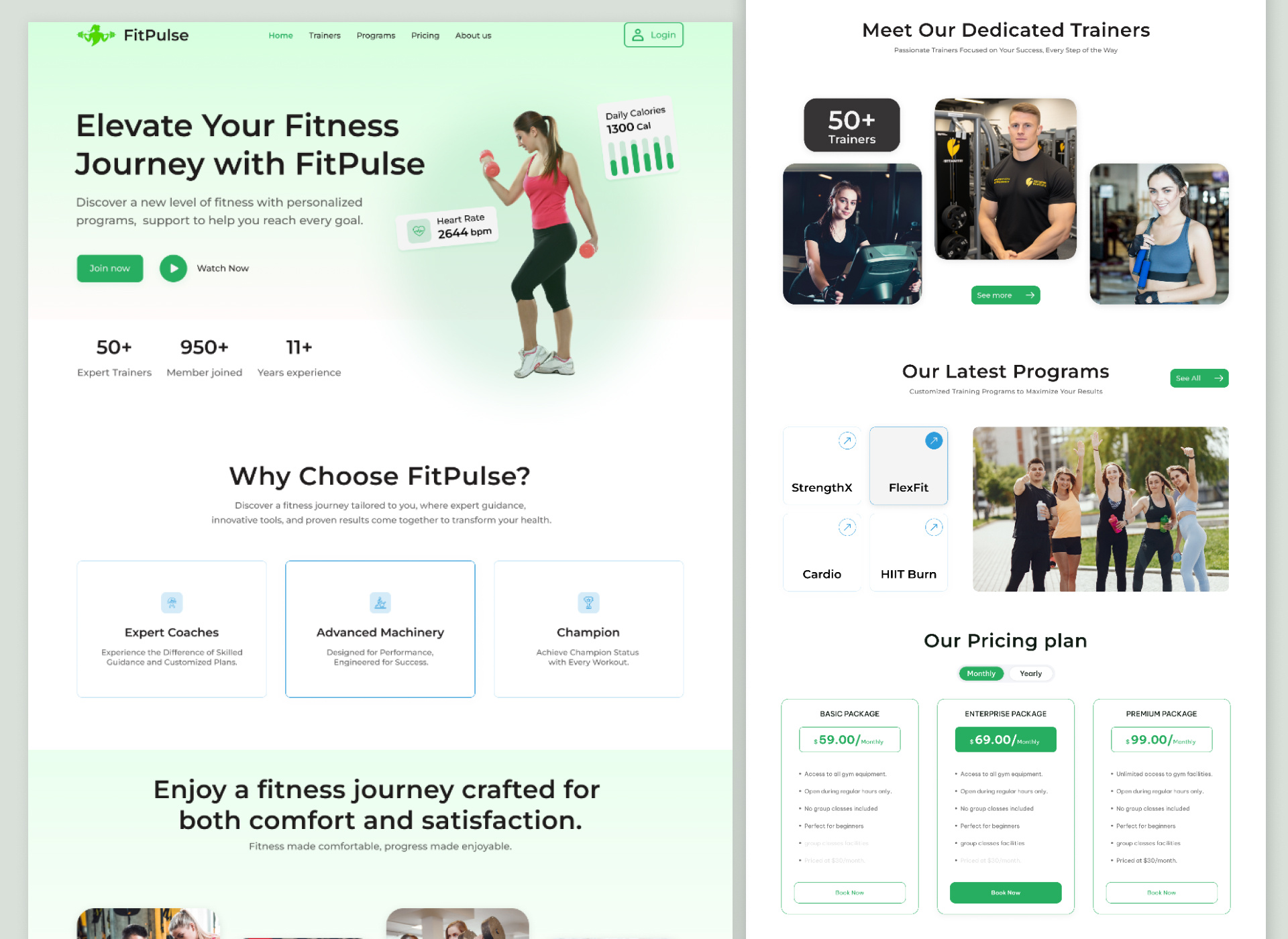 Heallth Gym and Fitness website I Landing Page UI/UX design figma fitness fitness tracker fitness website gym gym and fitness gym landing page gym website health health and fitness home workouts landing page sport ui uiux uiux design uiux designer uxui website weight loss tips
