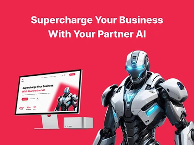 AI ROBOT TECHNOLOGY WEBSITE RE-DESIGN landing page marketing agency uiux user experience user interface design web design website design