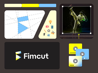 Logo branding - Fimcut video editor logo design app branding capcut editor editor logo f logo film fimcut gradient logo logo design media logo minimalist popular viamaker video video maker
