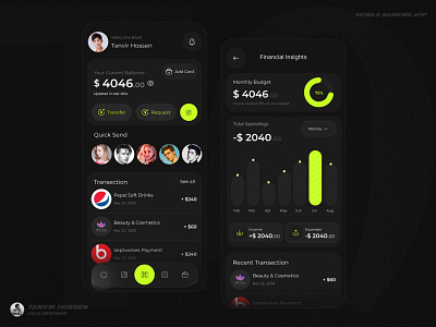 Mobile Banking App appdesign bankingapp creativedesign designcommunity designgoals designinspiration dribbbleshots financeapp fintech madewithfigma minimaldesign mobileapp mobilebanking moneymanagement ui uidesign uiuxdesigner uxdesign