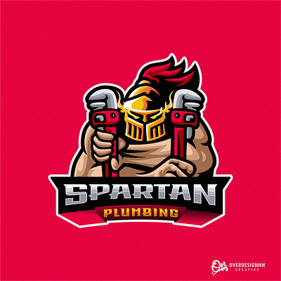 Spartan Plumbing Logo branding design graphic design identity illustration logo mark spartan plumbing logo tshirt vector