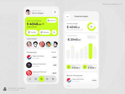 Mobile Banking App appdesign bankingapp creativedesign designcommunity designgoals designinspiration dribbbleshots financeapp fintech madewithfigma minimaldesign mobileapp mobilebanking moneymanagement uidesign uiuxdesigner uxdesign