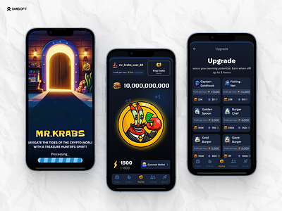 Tap-to-Earn Game | Telegram Game app design hamster combat design moonbix design notcoin design telegram game design telegram mini app design uiux design