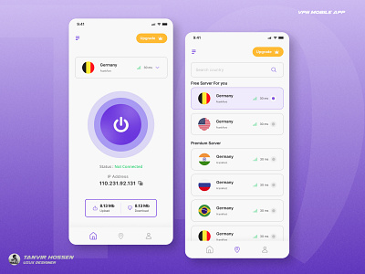 VPN Mobile App Design appinterface cleandesign creativeui dailyui darkmodedesign dataprotection designcommunity dribbbleshots madewithfigma minimaldesign mobileappdesign onlineprivacy privacyfirst secureapp uidesign uiuxdesign uxdesign vpnapp vpndesign