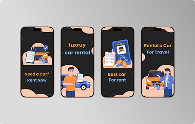 Car rental introduction - Mobile App ui