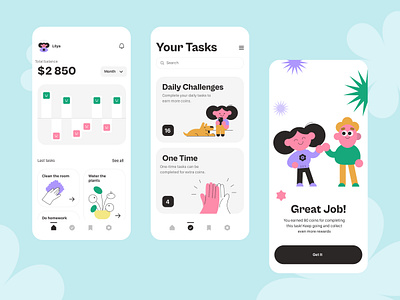 Planner app app application design figma design illustration illustration app ios ios design kid app mobile mobile app design planning task app task manager top mobile app design ui user experience ux