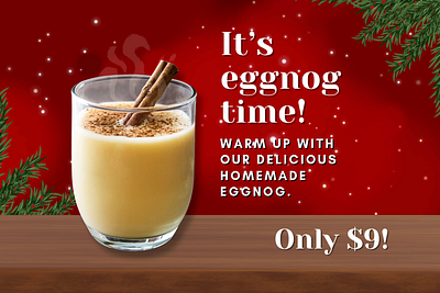 It's Eggnog Time Template Design animated bar canva design eggnog finch graphic design holidays motion graphics presentation