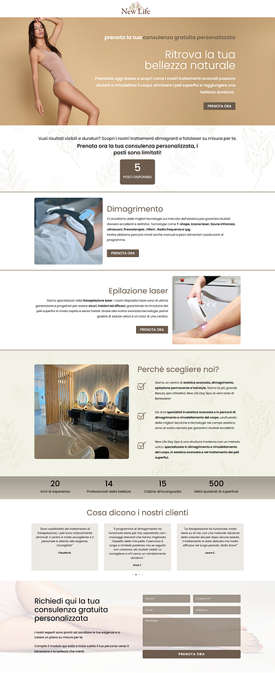 New life day spa - Landing page elementor ui design ux design web design wordpress