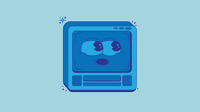 Retro Vintage Computer TV Cute Cartoon Character Mascot Logo branding cartoon character computer cool cute face fun funny graphic design happy illustration logo mascot monitor old retro screen tv vintage