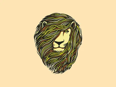 Lion Hairstyle Logo animal barbershop brand branding design graphic design hairstyle illustration leader lion lioness logo logos mane premium unique wild