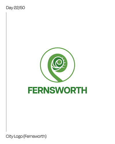 Day 22: City Logo - Fernsworth #dailylogochallenge brand identity branding daily logo dailylogochallenge graphic design logo