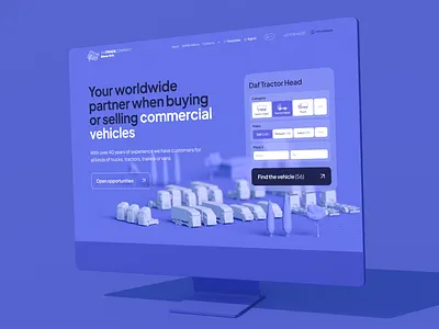 An online platform for selling commercial vehicles car catalog commercial vehicles company e commerce leasing truck ui ux